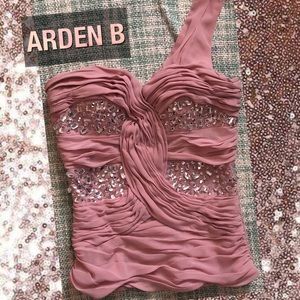 Arden B One Shoulder Embellished Top
